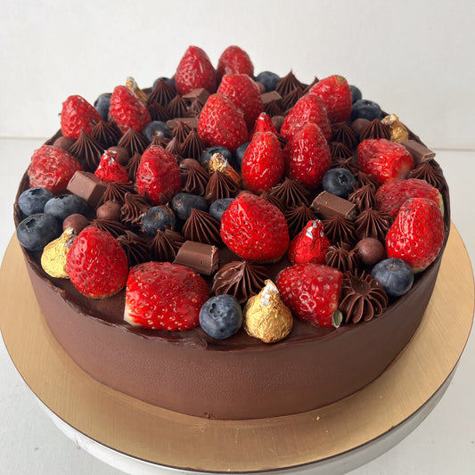 Berries Belgian chocolate truffle cake